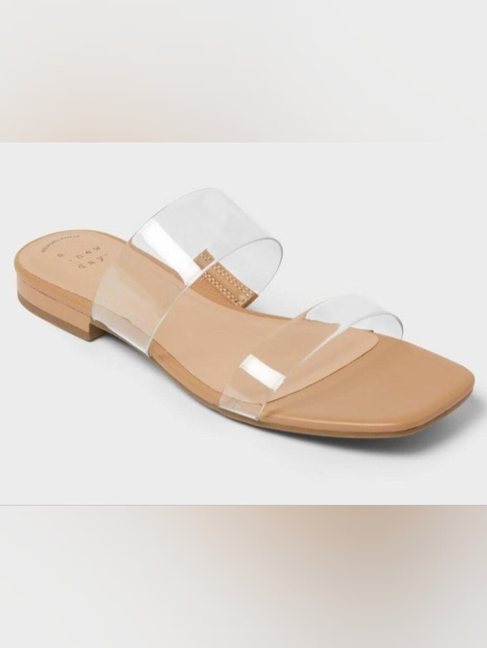 Women’s Anna Sandals with Memory Foam Insole - A New Day Clear SZ 10